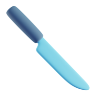 3D Illustration of Blue Knife png