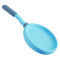 3D Illustration of Blue Frying Pan png