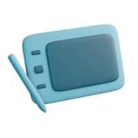 3D Illustration of Pen Tablet png