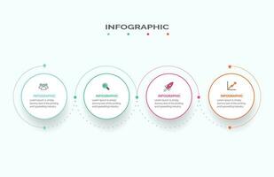 Infographic elements data visualization Abstract elements of graph, diagram with 4 steps, options, parts, or processes Can be used for business process, workflow, advertising, vector