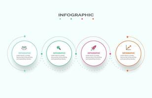 infografía elementos datos visualización resumen elementos de grafico, diagrama con 4 4 pasos, opciones, partes, o procesos lata ser usado para negocio proceso, flujo de trabajo, publicidad, vector