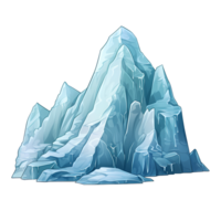 frozen water piece iceberg in cartoon style isolated png