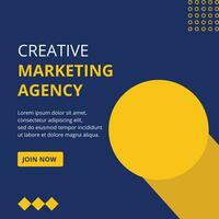 Creative Marketing agency poster template vector