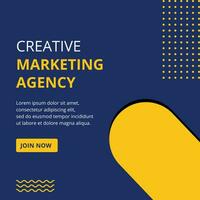 Creative Marketing agency poster template vector