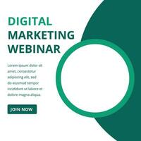 Digital marketing webinar poster free template vector