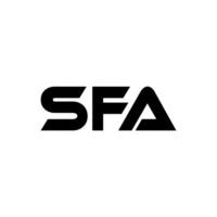 SFA Letter Logo Design, Inspiration for a Unique Identity. Modern Elegance and Creative Design. Watermark Your Success with the Striking this Logo. vector