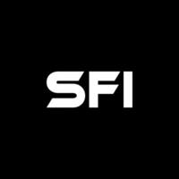 SFI Letter Logo Design, Inspiration for a Unique Identity. Modern Elegance and Creative Design. Watermark Your Success with the Striking this Logo. vector