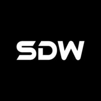 SDW Letter Logo Design, Inspiration for a Unique Identity. Modern Elegance and Creative Design. Watermark Your Success with the Striking this Logo. vector