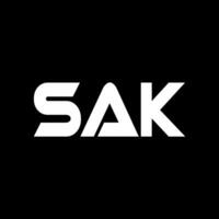 SAK Logo Design, Inspiration for a Unique Identity. Modern Elegance and Creative Design. Watermark Your Success with the Striking this Logo. vector