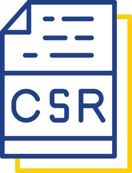 CSR File Format Vector Icon Design