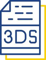 3ds File Format Vector Icon Design