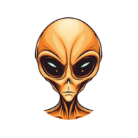 AI Generative Cartoon Style Alien No Background Image Applicable to any context Perfect for Print on demand Merchandise png