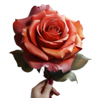 AI Generated Artistic Rose Drawing Painting No Background Image Applicable to any context Perfect for print on demand merchandise png