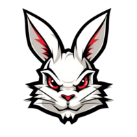 AI Generative Cute Cartoon Style Rabbit Bunny No Background Image Applicable to any Context Perfect for Print on demand Merchandise png