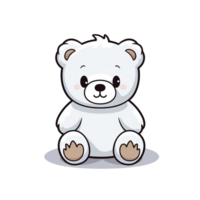 AI Generative Cute Cartoon Teddy Bear No Background Applicable to any context Perfect for print on demand merchandise png