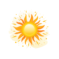 AI Generative The Sun The Sun God Cartoon Style No Background Applicable to any context Perfect for print on demand merchandise png