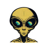 AI Generative Cartoon Style Alien No Background Image Applicable to any context Perfect for Print on demand Merchandise png