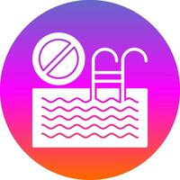 Swimming pool Ban Vector Icon Design