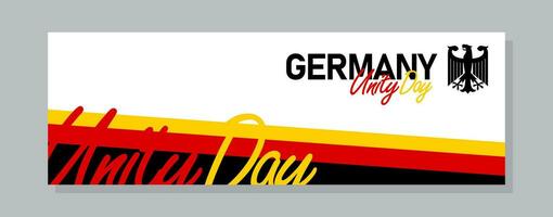 Happy german unity day of Germany. banner background. Classic national country flag with Abstract geometric flag. vector