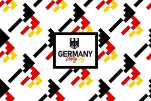 German Unity Day seamless pattern with the Germany flag colors, unity day background vector