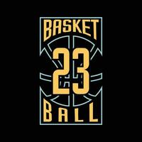 Basketball t-shirt and apparel design vector