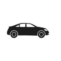 car icon sign symbol black solid glyph vector