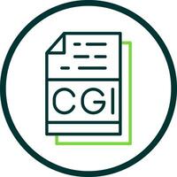 Cgi File Format Vector Icon Design