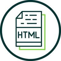 Html File Format Vector Icon Design