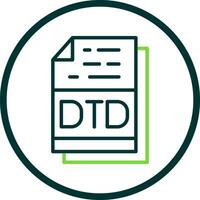 Dtd File Format Vector Icon Design