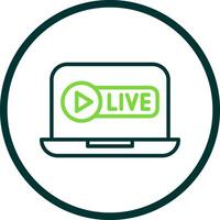 Live Stream Vector Icon Design