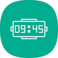 Digital clock Vector Icon Design