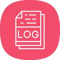 LOG File Format Vector Icon Design