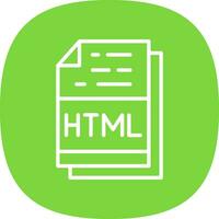 Html File Format Vector Icon Design
