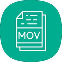 MOV File Format Vector Icon Design