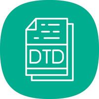 Dtd File Format Vector Icon Design