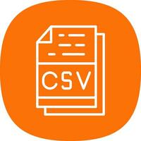 Csv File Format Vector Icon Design