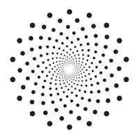 punteado espiral girasol semilla forma, vector ilustración.