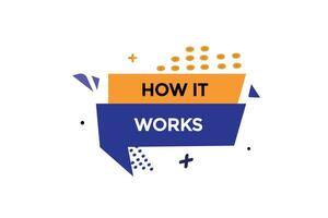 new how it works  modern, website, click button, level, sign, speech, bubble  banner, vector