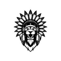 Lion Apache Outline vector