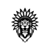 Lion Apache Outline vector