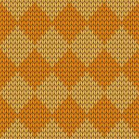 Orange knitted pattern. knitted vector pattern. Seamless gradient pattern for clothing, wrapping paper, backdrop, background, gift card.