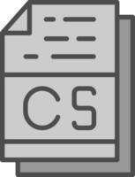 CS File Format Vector Icon Design