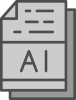 AI File Format Vector Icon Design