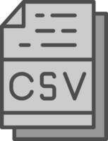 csv archivo formato vector icono diseño