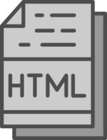 Html File Format Vector Icon Design