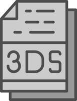 3ds File Format Vector Icon Design