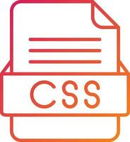 CSS File Format Icon vector
