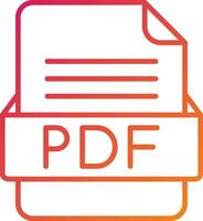 PDF File Format Icon vector