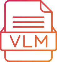 vlm archivo formato icono vector