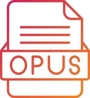 opus archivo formato icono vector